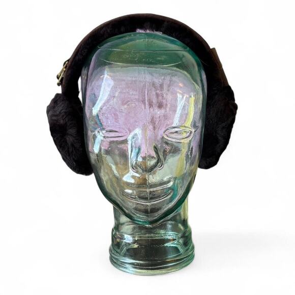 UGG Shearling Chocolate Earmuffs – Cozy Winter O/S - Picture 3 of 8